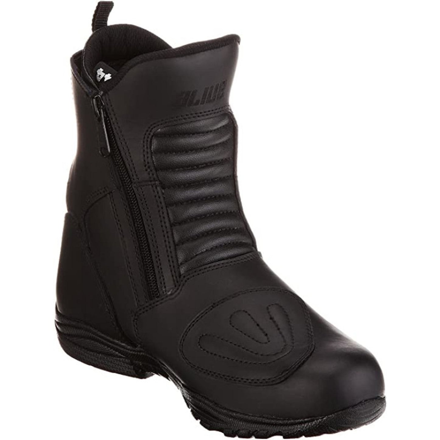 Bottes de moto classiques en cuir noir – Certifiées CE niveau 2, membrane imperméable et respirante, renfort cheville, protection durable du levier de vitesse pour unisexe