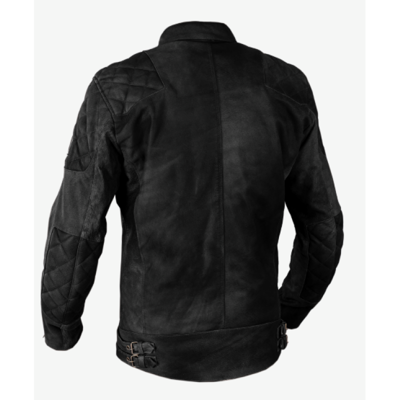 BLOUSON DE MOTO EN CUIR NOIR PREMIUM POUR HOMME, DE STYLE VINATGE
