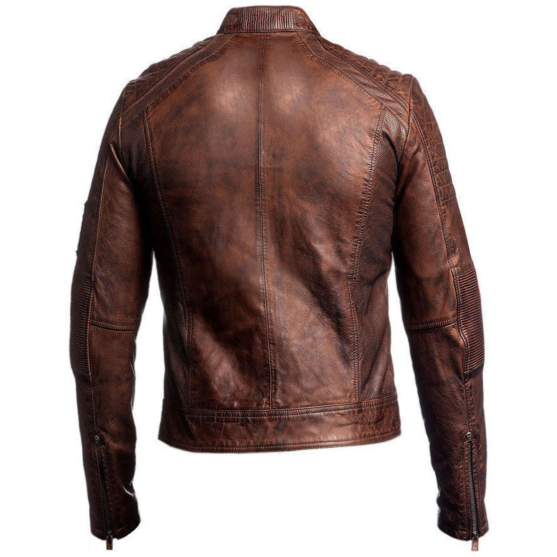 Veste de moto Lady Ghostride – Veste de motard en cuir pour femme, protection blindée CE