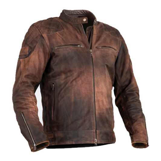 MEN'S PREMIUM BLAKE VINATGE BLACK MOTORCYCLE LEATHER JACKET