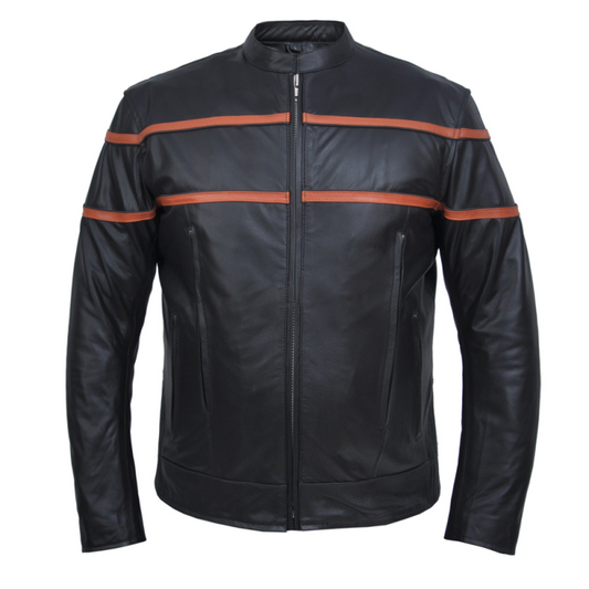 Rider Buffalo Leather Motorcycle Jacket – CE Level-2 | DuPont™ Kevlar® Reinforced