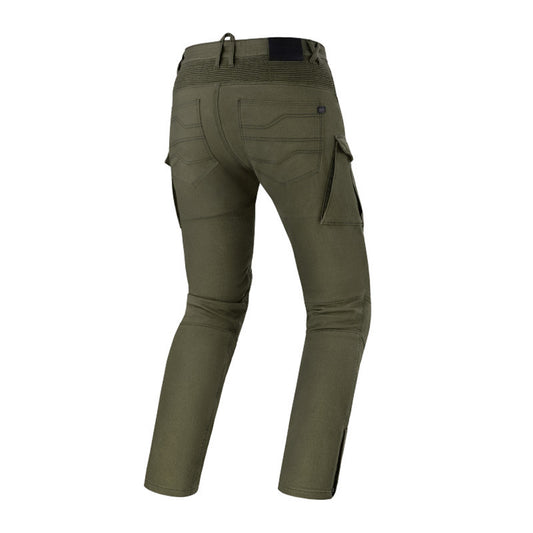 Women's Motorcycle Jeans – Lady Cargo Kevlar "Olive Green"  | CE 17092 Certified Protective Riding Denim with Kevlar & Armor Pockets