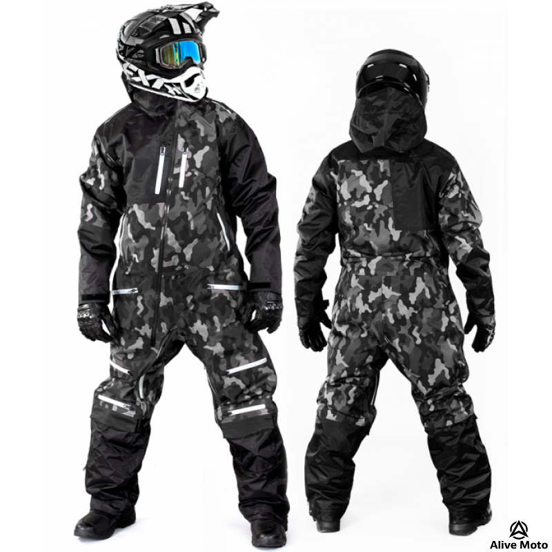 Armour Camo Waterproof ATV/Snowmobile Overall Suit – Windproof & Heat Lined