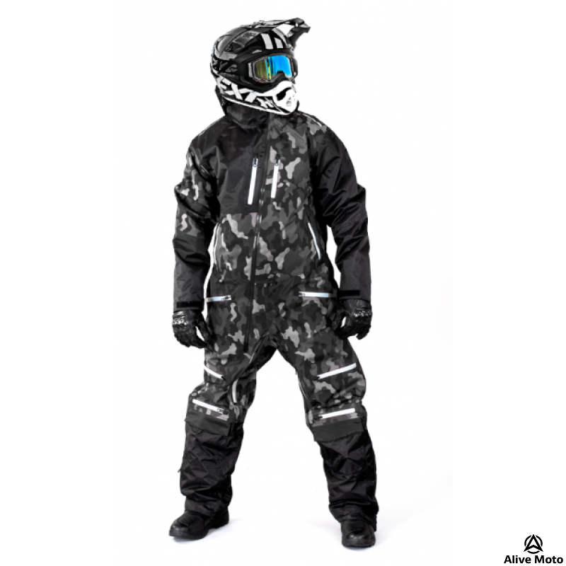 Armour Camo Waterproof ATV/Snowmobile Overall Suit – Windproof & Heat Lined