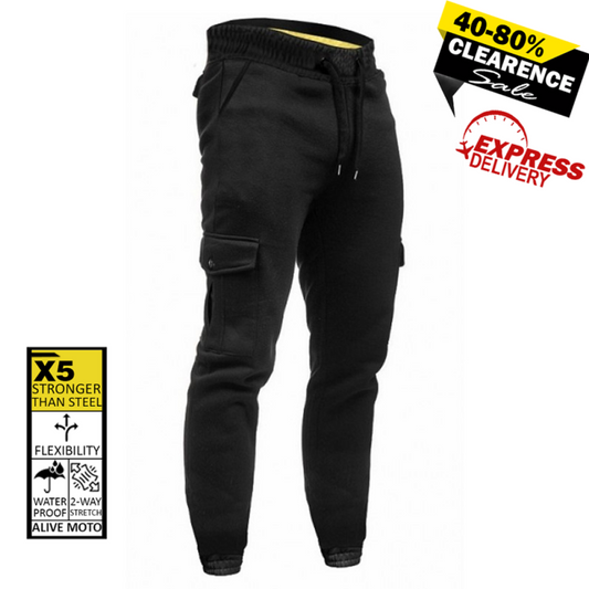 Men's Motorcycle Jeans – Soft textile Cargo trouser | CE 17092 Certified Protective Riding Denim with Kevlar & Armor Pockets