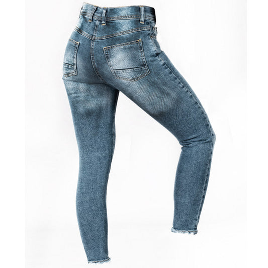 Women's Motorcycle Jeans – Lady Cruiser Denim "Retro Blue" CE 17092 Certified Protective Riding Denim with Kevlar & Armor Pockets