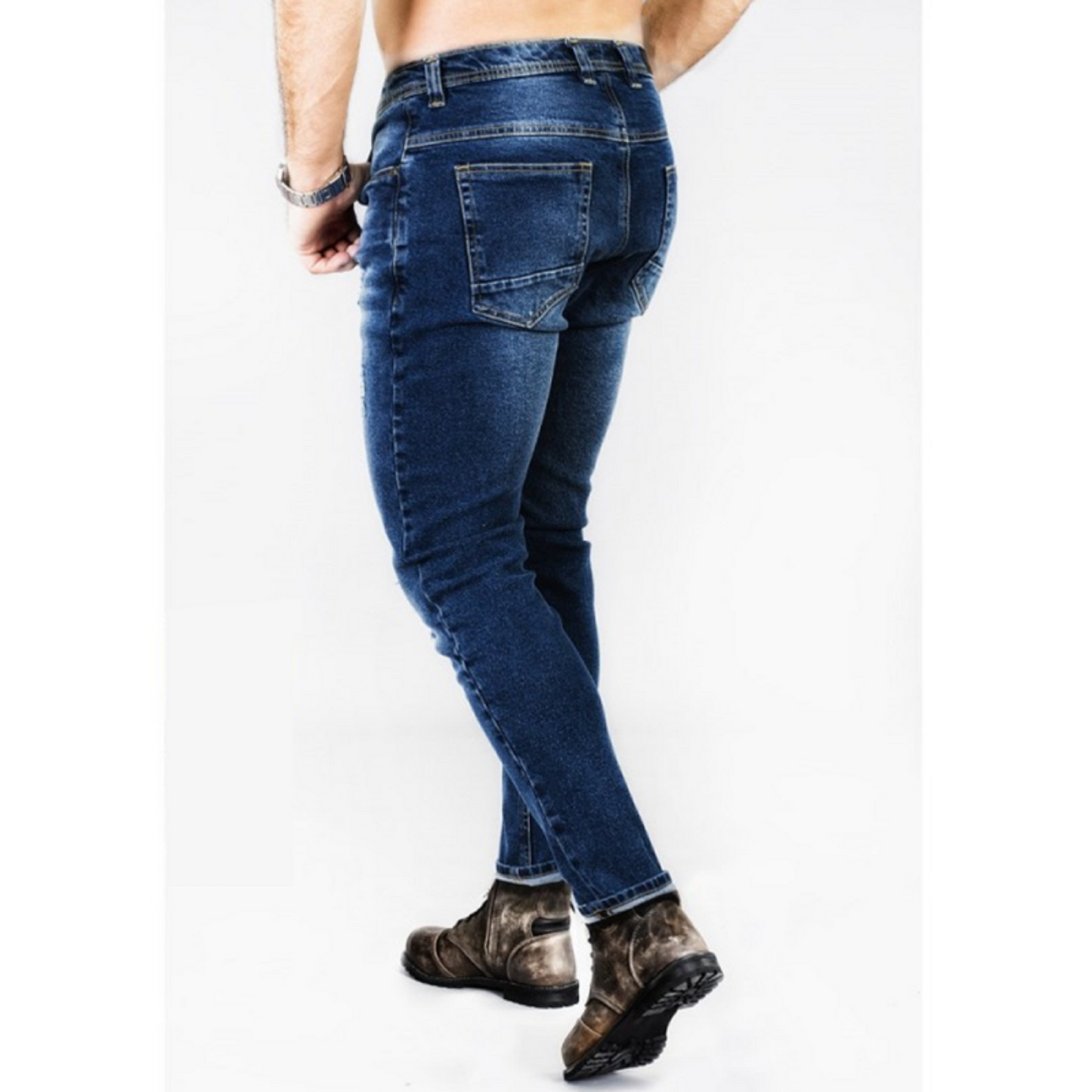 Men's Motorcycle Jeans  – Motorcycle Rider Classic "Original Blue" | CE 17092 Certified Protective Riding Denim with Kevlar & Armor Pockets