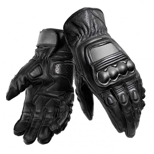 Havel Pro Blkops Summer Short Leather Gloves – Waterproof, Breathable with Reinforced Knuckles & Touchscreen for Men's