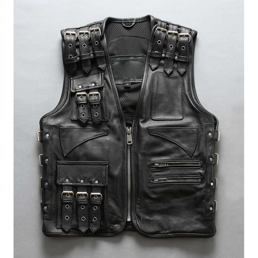 Premium biker supreme HD leather vest Premium Cowhide, Classic Biker Style with Pockets & Patch-Ready Back