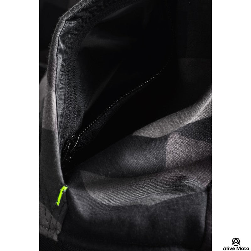 MC Premium Camo Grey Motorcycle Hoodie – CE Level-2 Armor & Full DuPont™ Kevlar® Lining