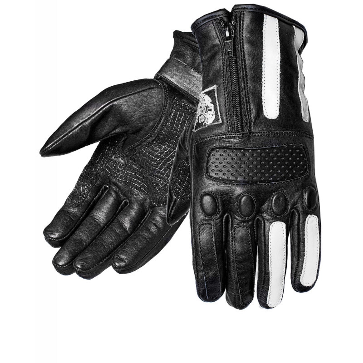 ATA Rider Free Sami Men’s Short Motorcycle Gloves – Lightweight Leather Riding Gloves with Breathable Design