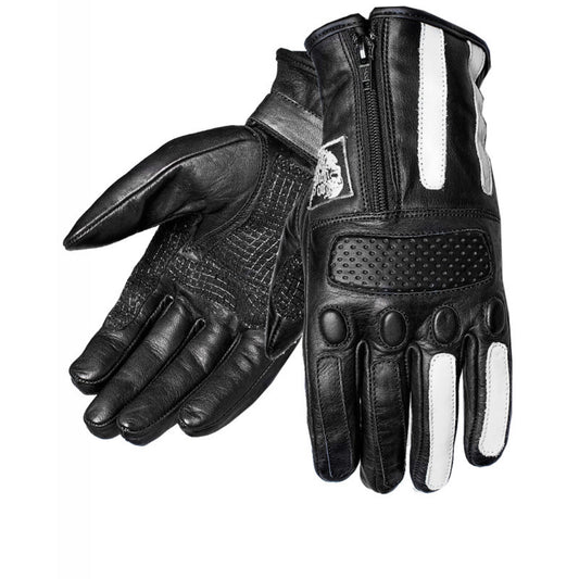 ATA Rider Free Sami Men’s Short Motorcycle Gloves – Lightweight Leather Riding Gloves with Breathable Design