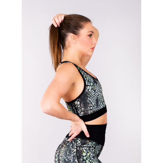 SHAPELAB Cobra Sports Top – High Support, Antimicrobial, 4-Way Stretch Women's Activewear