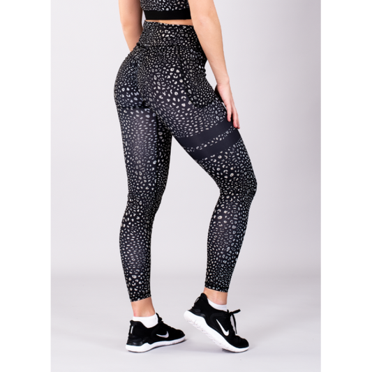 Shapelab Golden Leo Scrunch Leggings – High-Waist, Cargo-Style Sculpting Tights