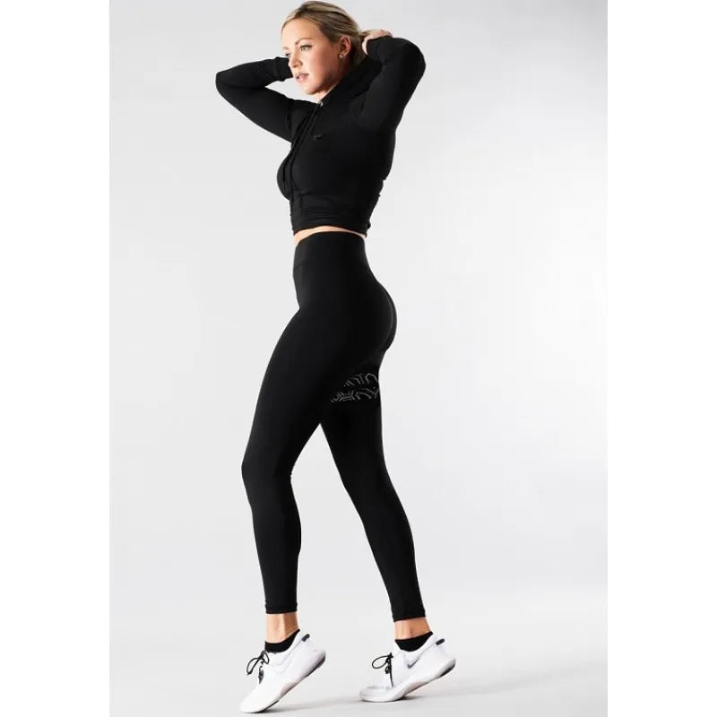 SHAPELAB Atomic Basic Lines Leggings – High Waist, 4-Way Stretch, UV Protection, Breathable, Non-Transparent, Fitness Tights