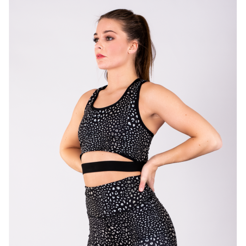Shapelab Golden Leo Sports Top – Premium High-Fit Suplex & Spandex Activewear