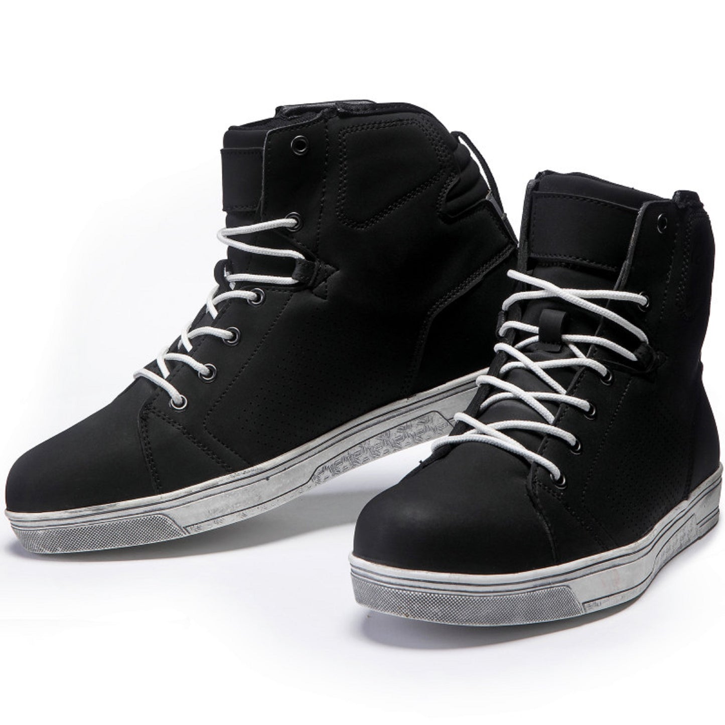 Urban Motorcycle Sneakers – Waterproof Vintage Leather, Fortified Ankle Protection, EVA Cushioning, Anti-Slip Rubber Sole, Sleek Commuter Footwear for unisex