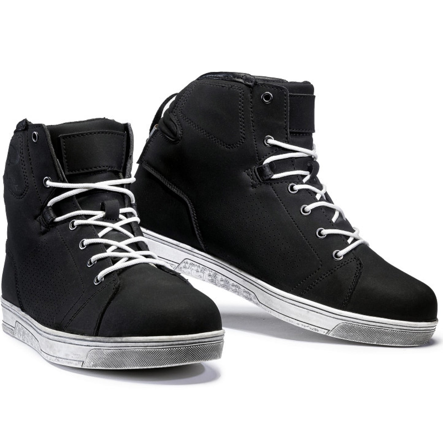 Urban Motorcycle Sneakers – Waterproof Vintage Leather, Fortified Ankle Protection, EVA Cushioning, Anti-Slip Rubber Sole, Sleek Commuter Footwear for unisex