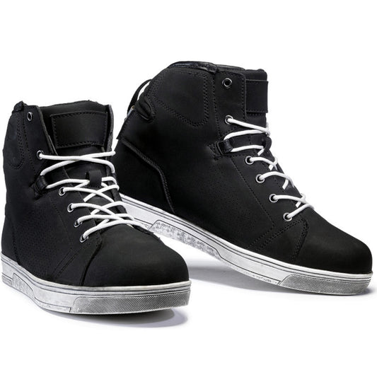 Urban Motorcycle Sneakers – Waterproof Vintage Leather, Fortified Ankle Protection, EVA Cushioning, Anti-Slip Rubber Sole, Sleek Commuter Footwear for unisex