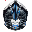 DOT Approved Blue & White Full Face Motorcycle Helmet – Lightweight, Aerodynamic, Anti-Scratch Visor, Comfortable Fit for Riders