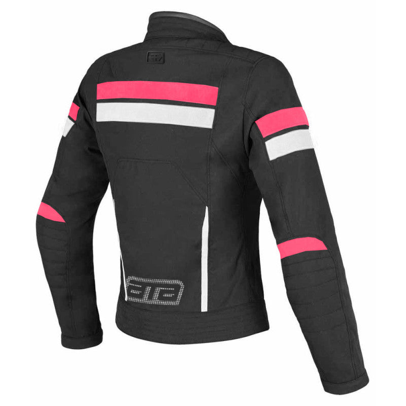 Lady Werona Women's Motorcycle Jacket  Stylish Pink Textile Riding Jacket with Protective Armor  Lightweight & Breathable Gear
