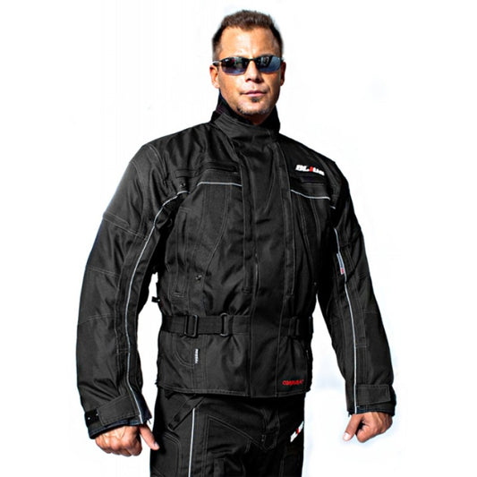 Maximus Motorcycle Touring Jacket  All-Weather ,Waterproof, Windproof, CE Armored Adventure Gear for Year-Round Riding