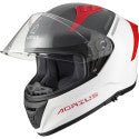 DOT Approved White & Grey Full Face Motorcycle Helmet – Lightweight, Aerodynamic, Anti-Scratch Visor, Comfortable Fit for All Riders