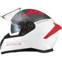 DOT Approved White & Grey Full Face Motorcycle Helmet – Lightweight, Aerodynamic, Anti-Scratch Visor, Comfortable Fit for All Riders