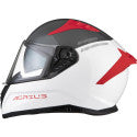 DOT Approved White & Grey Full Face Motorcycle Helmet – Lightweight, Aerodynamic, Anti-Scratch Visor, Comfortable Fit for All Riders