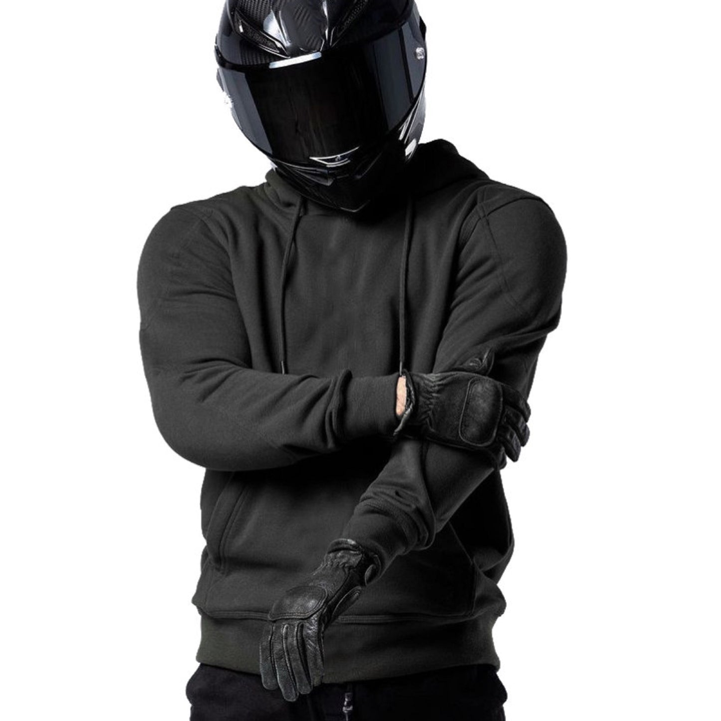 Bandit Men’s Waterproof Motorcycle Hoodie – Semi-Kevlar Urban Riding Jacket (CE 17092 Certified)