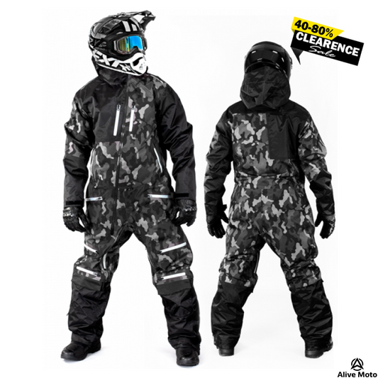 Armour Camo Waterproof ATV/Snowmobile Overall Suit – Windproof & Heat Lined